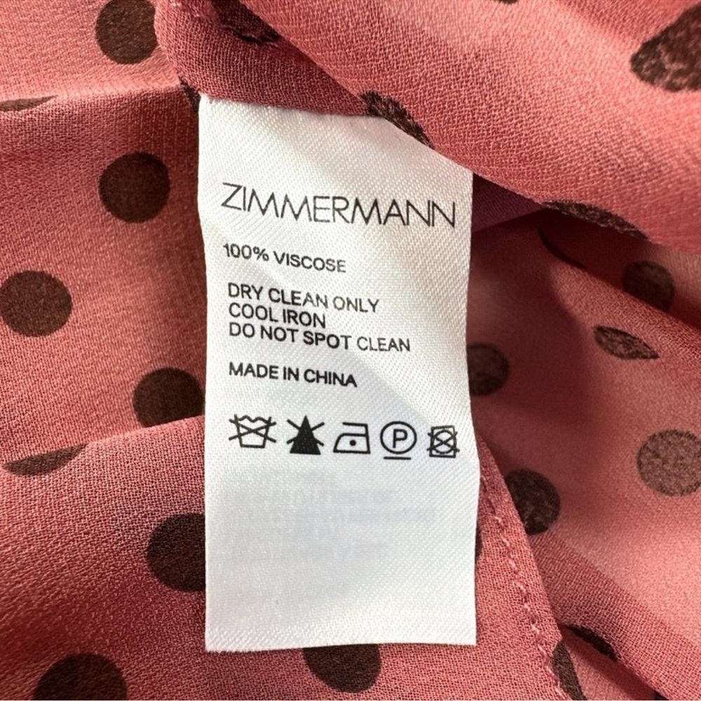 ZIMMERMANN Polka Dot Dress in Rosewood Dot - Picture 2 of 2
